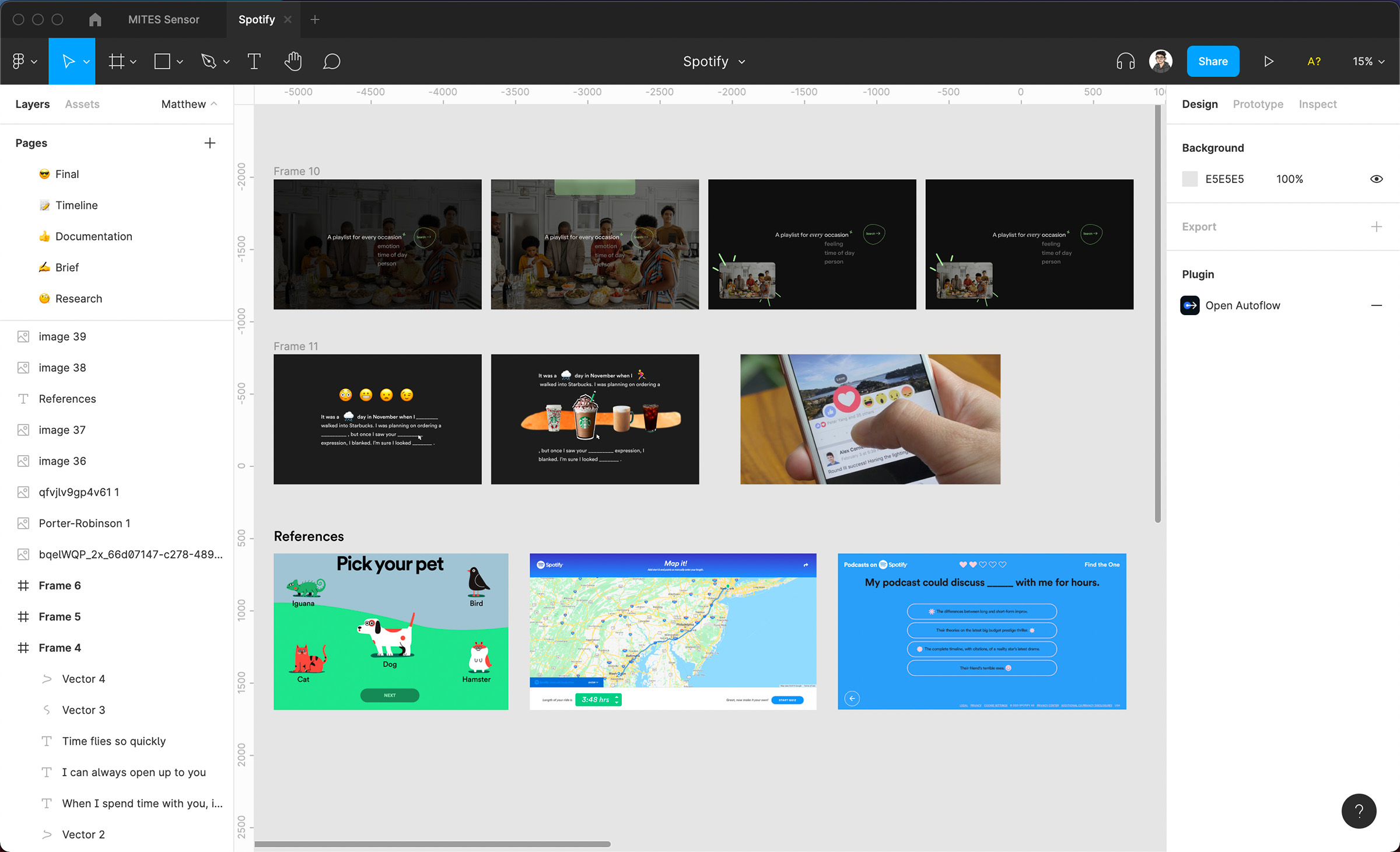 Another Figma board of another concept revolving around ordering Starbucks.